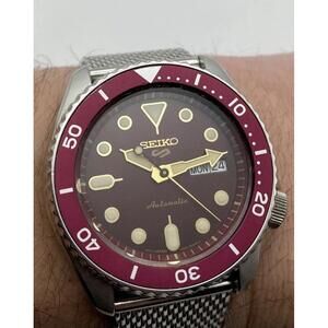 Seiko 5 Sports Automatic Dive Watch - SRPD69K1 Red /Burgundy